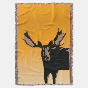 Moose at Sunset - Original Wildlife Art Decke