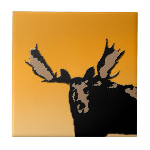 Moose at Sunset - Original Wildlife Art Fliese