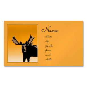 Moose at Sunset - Original Wildlife Art Magnetische Visitenkarte