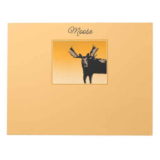 Moose at Sunset - Original Wildlife Art Notizblock (Vorderseite)