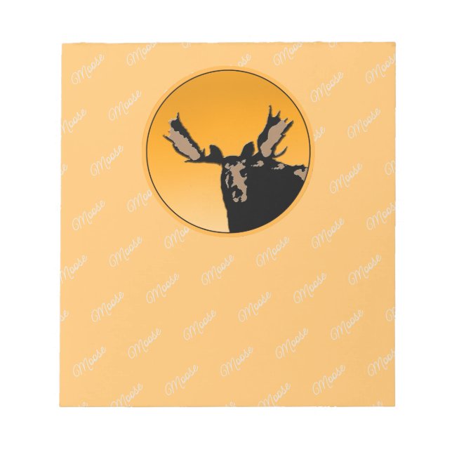 Moose at Sunset - Original Wildlife Art Notizblock (Vorderseite)