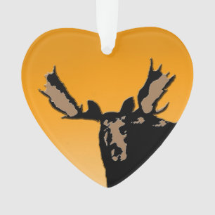 Moose at Sunset - Original Wildlife Art Ornament