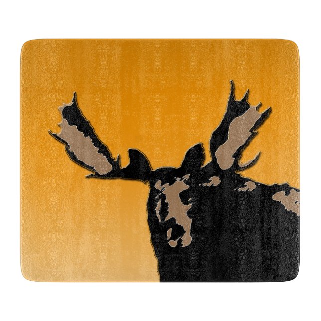 Moose at Sunset - Original Wildlife Art Schneidebrett (Vorderseite)