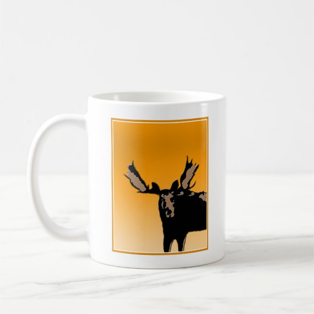 Moose at Sunset - Original Wildlife Art Tasse (Links)