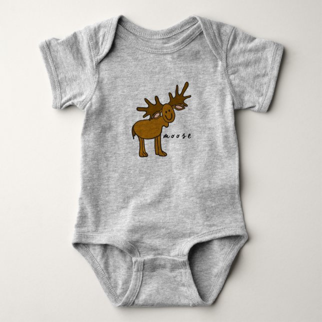 Moose Baby Bodysuit oder One-Piece (keine Basis) Strampler (Vorderseite)
