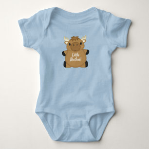 Moose Baby Shower Blue Baby Strampler