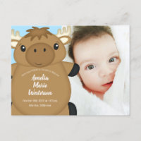 Moose Baby Shower Blue