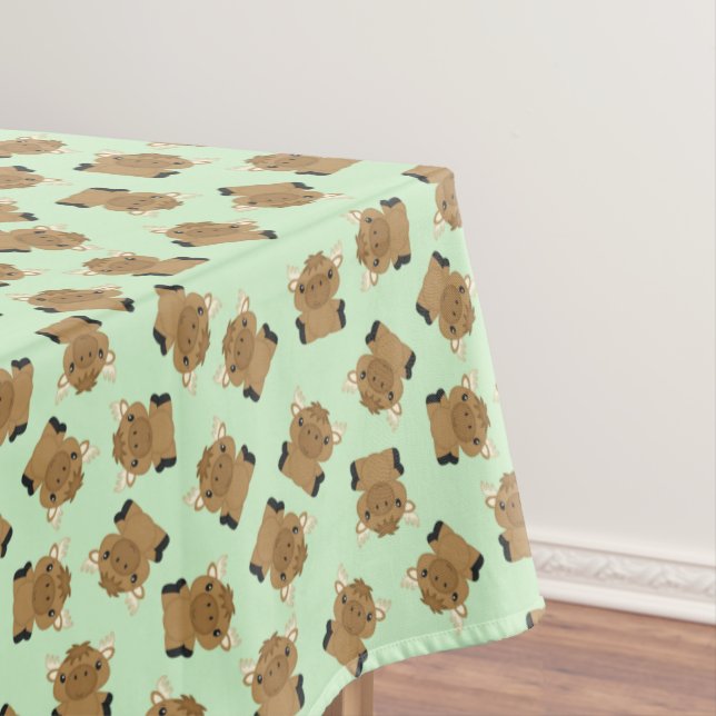 Moose Birthday Party Green Tischdecke (Beispiel)