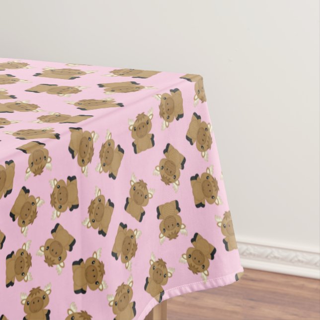 Moose Birthday Party Pink Tischdecke (Beispiel)