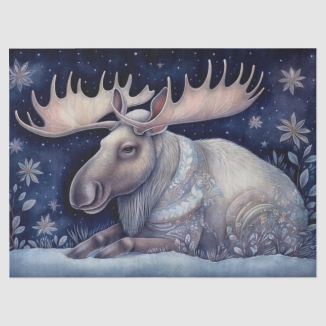 Moose Boho Mystical Art Seidenpapier (Vorderseite)