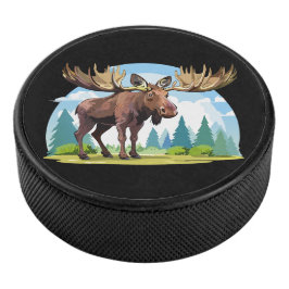 Moose buck eishockey puck