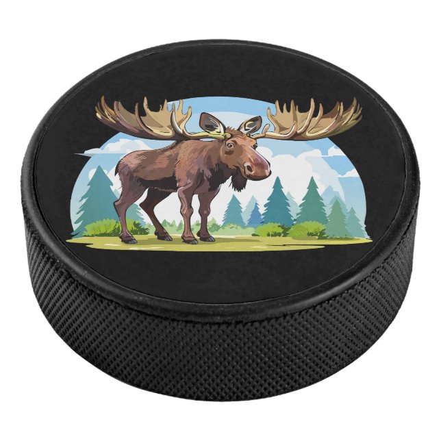 Moose buck eishockey puck (3/4)