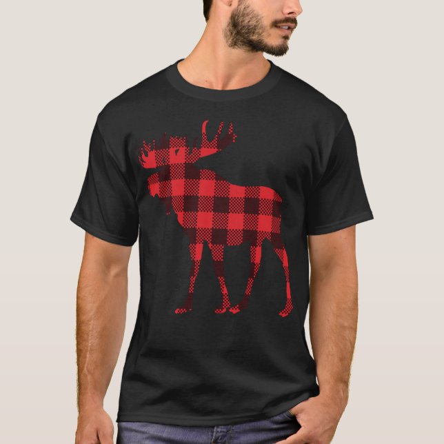 Moose Buffalo Kariert T-Shirt (Vorderseite)