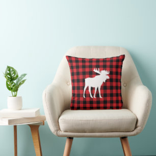 Moose Buffalo Karo Wilderness Hüttenwirbelkissen Kissen