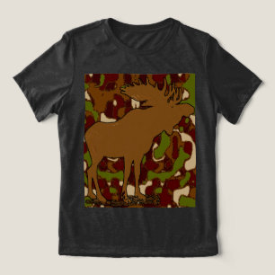 Moose Camouflage Geschenke Tri-Blend Shirt