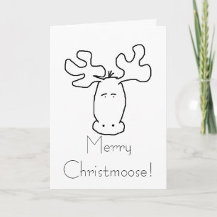 Moose Christmas Card Feiertagskarte