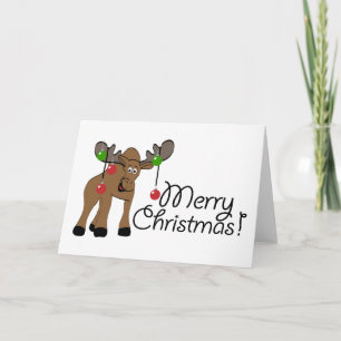 Moose Christmas Card Feiertagskarte