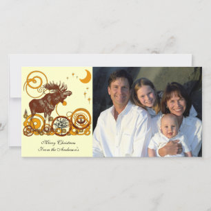 Moose Christmas Feiertagskarte