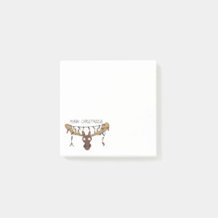 Moose Christmas Funny Cartoon Kinder Post-it Klebezettel