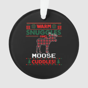 Moose Christmas Pajama Shirt Elche Ugi Weihnachten Ornament