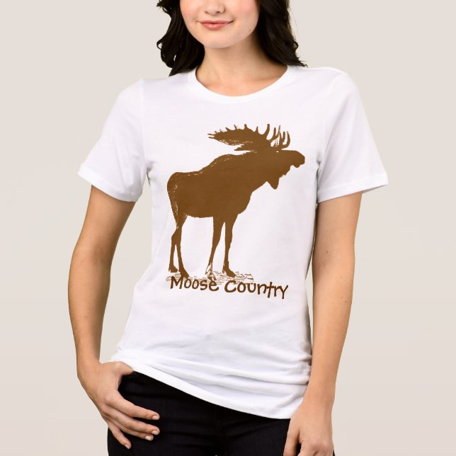 Moose Christmas Tri-Blend Shirt (Vorderseite)