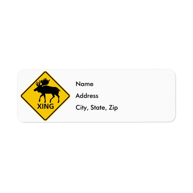 Moose Crossing Highway-Zeichen (Vorne)