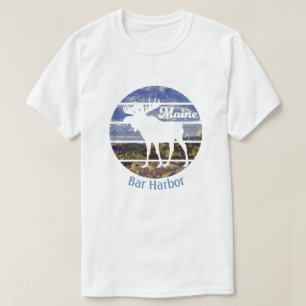 Moose Custom Town Name Retro T-Shirt