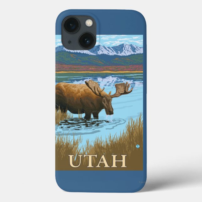 Moose DrinkingUtah Case-Mate iPhone Hülle (Rückseite)