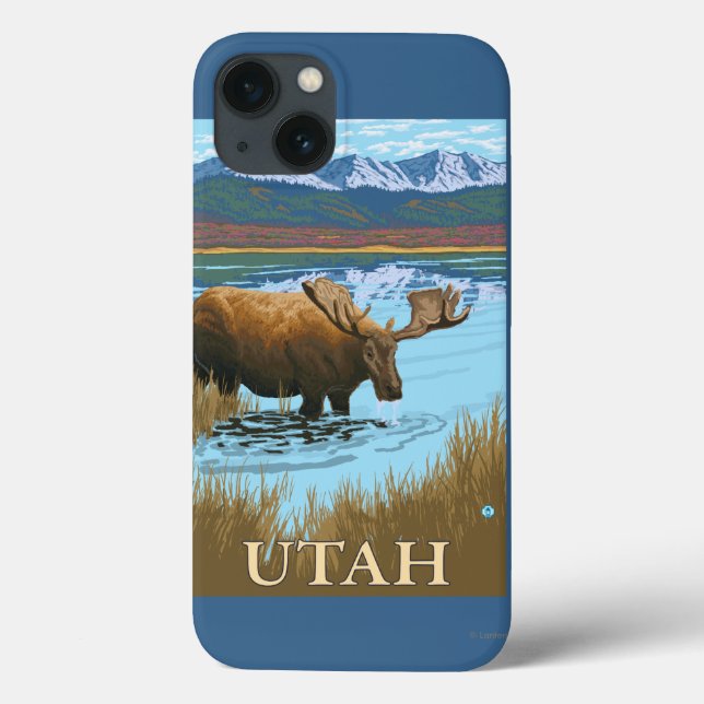 Moose DrinkingUtah Case-Mate iPhone Hülle (Rückseite)