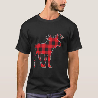 Moose Elk Kariert Buffalo Karo Pajama Lumberjack C T-Shirt