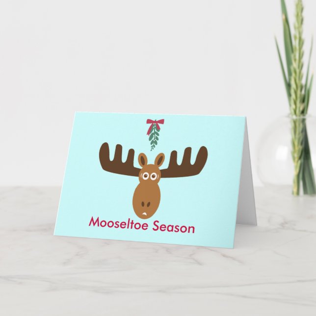 Moose Head_Mooseltoe Saison Feiertagskarte (Vorderseite)