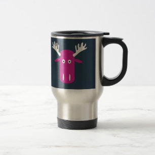 Moose Head Pop Art benutzerdefinierte Monogramm-Ta Reisebecher