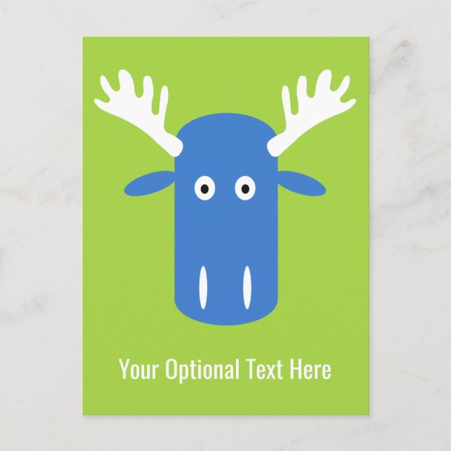 Moose Head Pop Art Postkarte (Vorderseite)