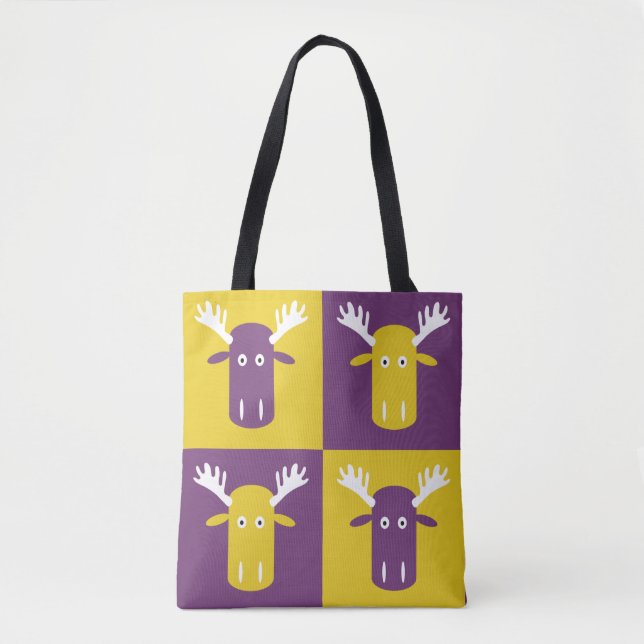 Moose Head Pop Art Taschen (Vorderseite)