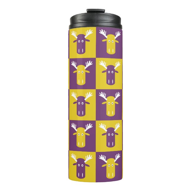 Moose Head Pop Art tumbler Thermosbecher (Vorderseite)