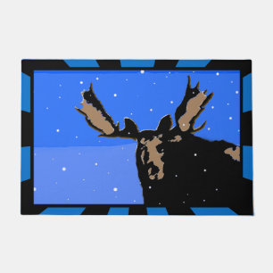Moose im Winter - Original Wildlife Art Fußmatte