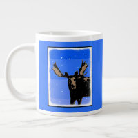 Moose im Winter - Original Wildlife Art