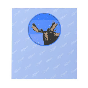Moose im Winter - Original Wildlife Art Notizblock