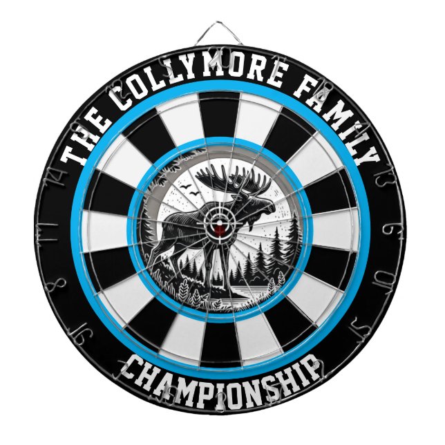 Moose in Forest Target Design Dartscheibe (vorne)