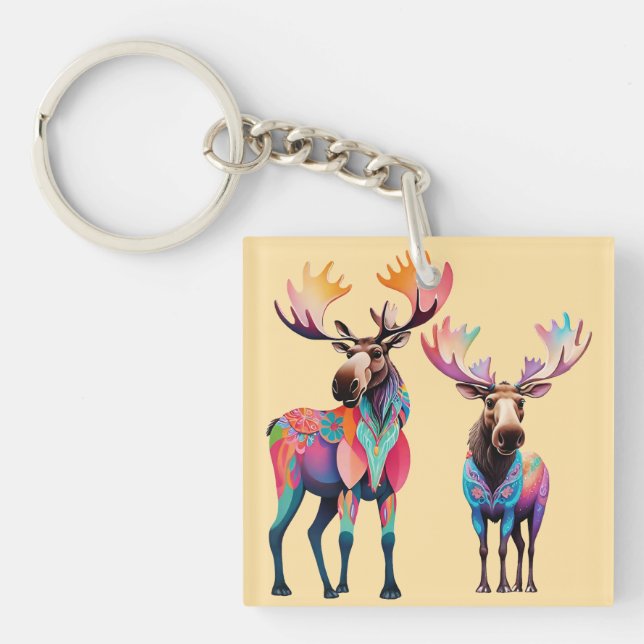 Moose is Waiting to Join a Herd Schlüsselanhänger (Vorderseite)