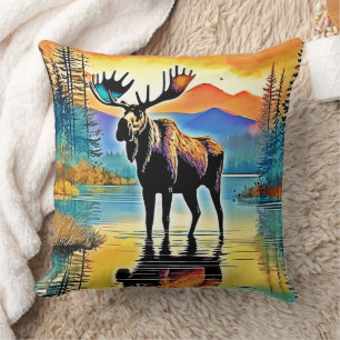 Moose Lake Sunset Majestät Kissen
