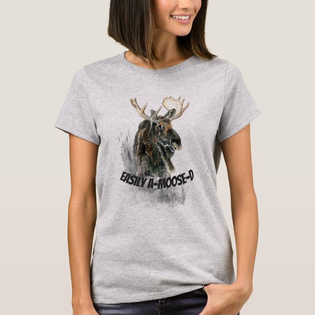 Moose Leichte Ermutigung oder ein Elch zitieren Sp T-Shirt (Vorderseite)