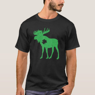 Moose Lover Irish Kleeblatt Moose St. Patrick's Da T-Shirt