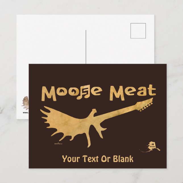 Moose Meat Rock Band Postkarte (Vorne/Hinten)