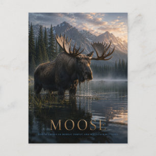 Moose Mountain Lake TIER Postkarte