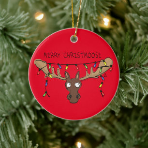 Moose Niedlich Funny Christmas Keramik Ornament