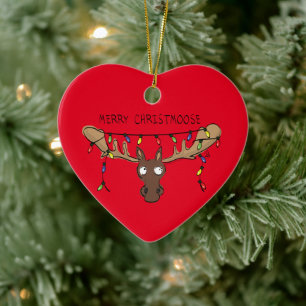 Moose Niedlich Funny Christmas Keramik Ornament