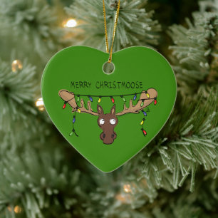 Moose Niedlich Funny Christmas Keramik Ornament