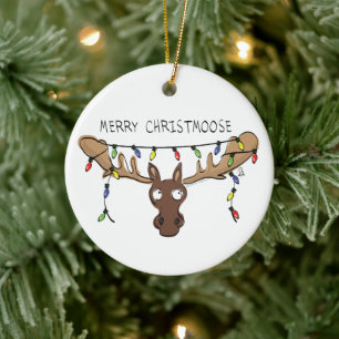 Moose Niedlich Funny Christmas Keramik Ornament