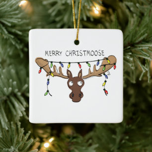 Moose Niedlich Funny Christmas Keramikornament